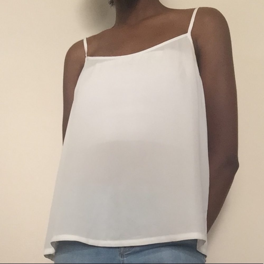 Thrifted white tank top/cami